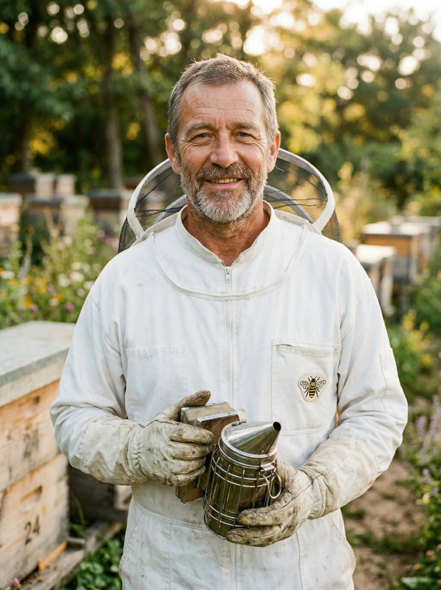 Hodowca matek pszczelich w pasiece